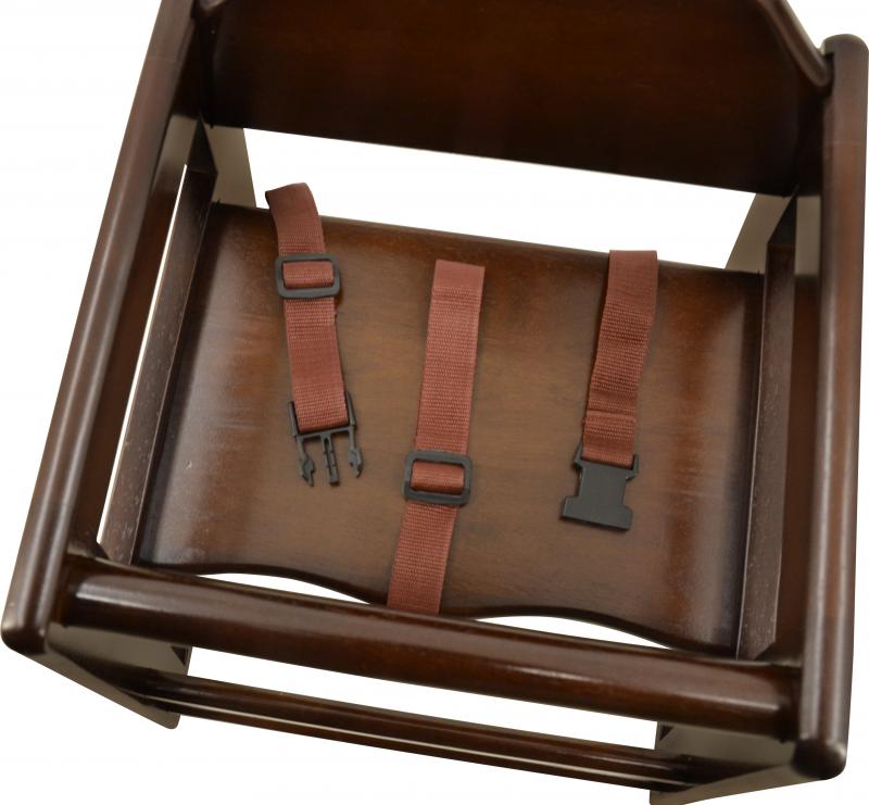 Commercial Walnut Wooden High Chair